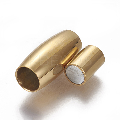 Ion Plating(IP) 304 Stainless Steel Magnetic Clasps with Glue-in Ends STAS-F212-022G-1