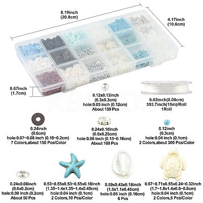 Ocean DIY Jewelry Making Findings Kits DIY-FS0009-75-1
