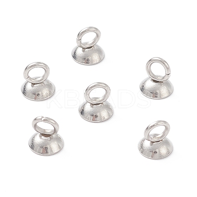 201 Stainless Steel Bead Cap Pendant Bails X-STAS-G224-24P-04-1