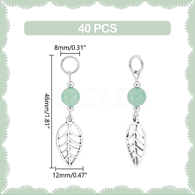 4Sets Leaf Tibetan Style Alloy Pendants FIND-UN0002-74-1
