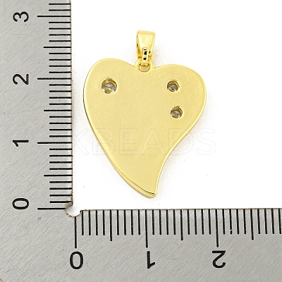 Brass Micro Pave Clear Cubic Zirconia Pendants KK-P263-09B-G-1