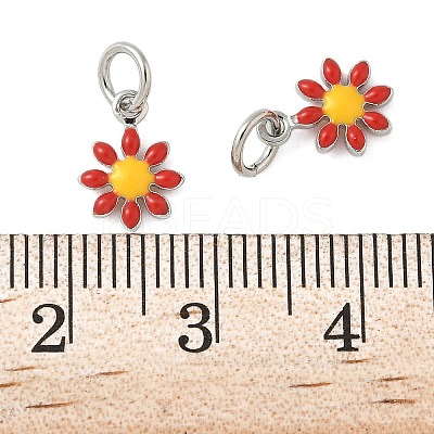 Brass Enamel Charms KK-C110-16B-01P-1