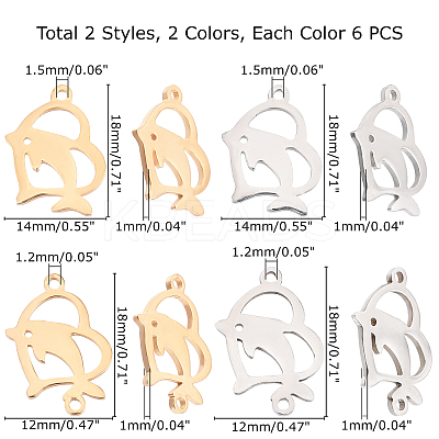 24Pcs 4 Style 201 Stainless Steel Hollow Pendants STAS-UN0029-99-1