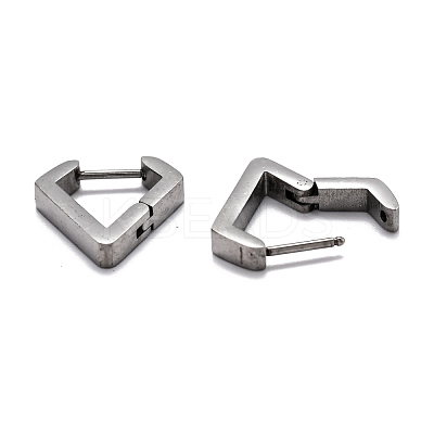 Tarnish Resistant 304 Stainless Steel Huggie Hoop Earrings STAS-H156-17B-P-1