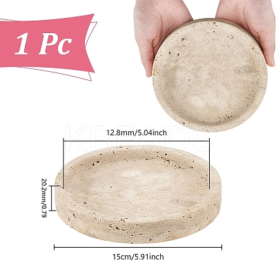 Marble Round Jewelry Plates DIY-WH0899-84-1