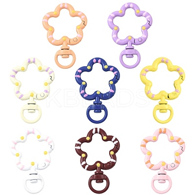 10Pcs Spray Painted Alloy Swivel Snap Hook Clasps FIND-FS0004-56-1