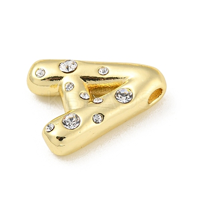 Brass Micro Pave Clear Cubic Zirconia Pendants KK-E093-04G-A-1