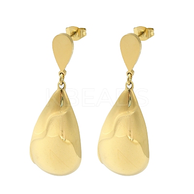 304 Stainless Steel Studs Dangle Earrings EJEW-Z303-22G-1