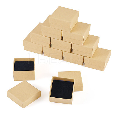 12Pcs Square Cardboard Earring Jewelry Gift Boxes AJEW-TA0001-78-1