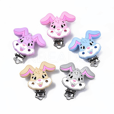 Food Grade Eco-Friendly Silicone Baby Pacifier Holder Clips SIL-N002-13-1