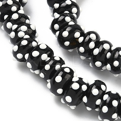 Spray Painted Opaque Glass Enamel Beads GLAA-G128-01-1