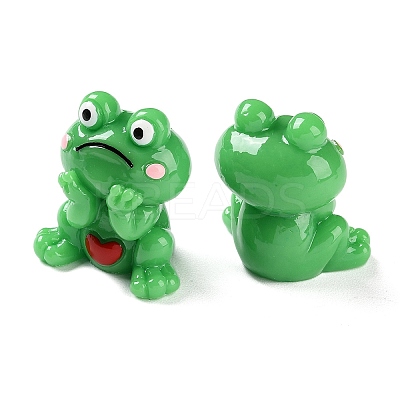 Cartoon Cute Resin 3D Frog Figurines RESI-Z024-01C-1