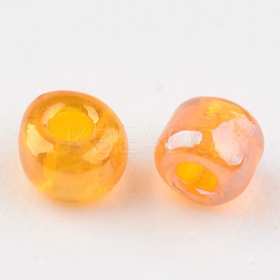 Round Transparent Colors Rainbow Glass Seed Beads X-SEED-A007-2mm-169-1