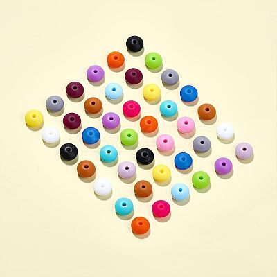 150Pcs 15 Style Food Grade Eco-Friendly Silicone Abacus Beads SIL-CA0001-24-1