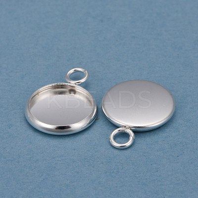 304 Stainless Steel Pendant Cabochon Settings STAS-F191-14S-B-1