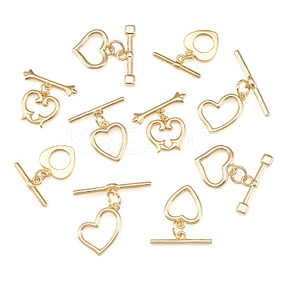 10Sets 5 Styles Brass Toggle Clasps KK-TA0008-80-1