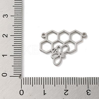 Tarnish Resistant 304 Stainless Steel Connector Charms STAS-O005-03P-1