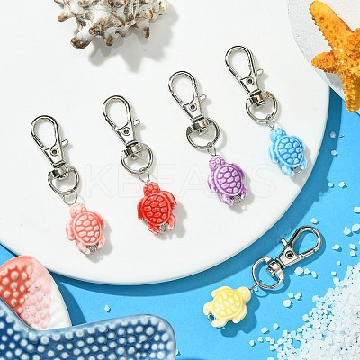 Ocean Themed Tortoise Handmade Porcelain Pendant Decorations HJEW-JM01698-1