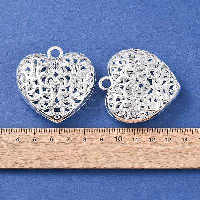 Hollow Tibetan Style Alloy Heart Pendants LS-TIBEP-S095-S-RS-1