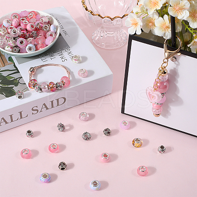 120Pcs 12 Styles Resin European Beads FIND-SC0010-24A-1