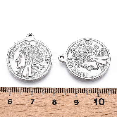 Non-Tarnish 304 Stainless Steel Pendants STAS-T064-23P-1