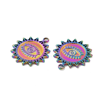 Ion Plating(IP) 304 Stainless Steel Pendant Rhinestone Settings STAS-B032-35MC-1