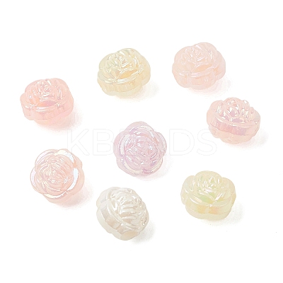 UV Plating Opaque Acrylic Beads OACR-G058-17B-1
