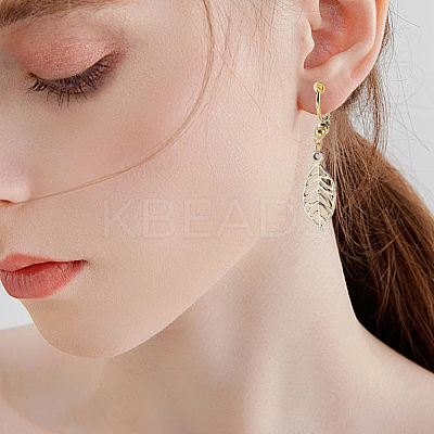 20Pcs 2 Colors Brass Clip-on Hoop Earring Converters Findings KK-SP0002-53-1