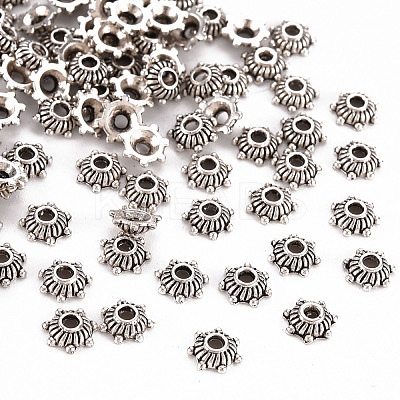 Tibetan Style Zinc Alloy Bead Caps LS-LF0514Y-1-01-1