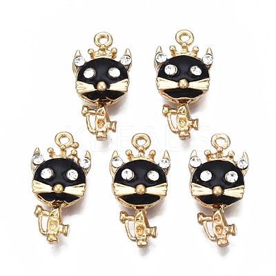 Rack Plating Alloy Enamel Pendants ENAM-T011-143A-1