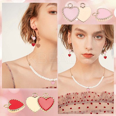 6Pcs 3 Colors 304 Stainless Steel Enamel Charms STAS-UN0032-92-1