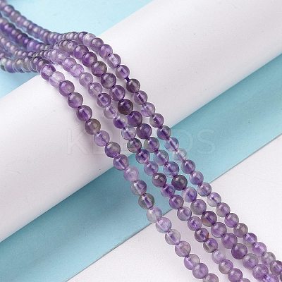 Natural Amethyst Beads Strands G-N0215-02-3mm-1