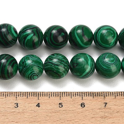 Dyed Synthetic Malachite Beads Strands GG-CBA6382-A03-12mm-1