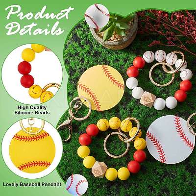 Silicone Beads Pendant Decoration KEYC-SW00016-04-1