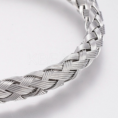 Tarnish Resistant 304 Stainless Steel Cuff Bangles Torque Bangles BJEW-H570-27P-1