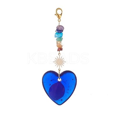 Evil Eye Lampwork Pandant Decorations HJEW-JM01001-02-1