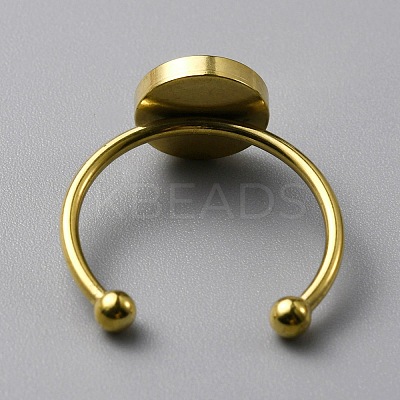 304 Stainless Steel Cuff Ring Components FIND-WH0129-74C-G-1