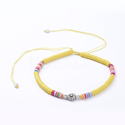 Adjustable Nylon Cord Braided Beaded Necklaces NJEW-JN02727-1