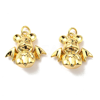 Rack Plating Brass Pendant Settings For Enamel KK-D026-03G-1