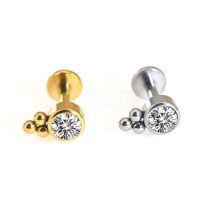316L Surgical Stainless Steel & G23 Titanium Crystal Rhinestone Labrets for Women Men WG3A239-42-1