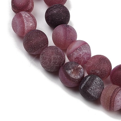 Natural Druzy Agate Beads Strands G-NH0024-A09-10mm-1