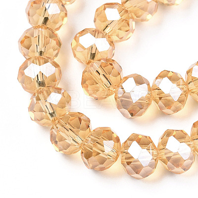 Electroplate Glass Beads Strands EGLA-A034-T8mm-A30-1