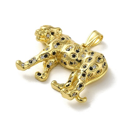 Rack Plating Brass Micro Pave Cubic Zirconia Pendants KK-A210-03D-G-1