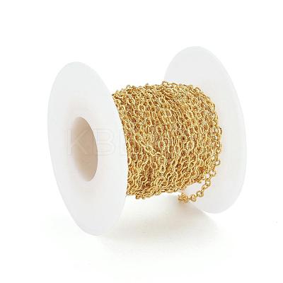 Soldered Brass Textured Cable Chains CHC-G005-01G-1