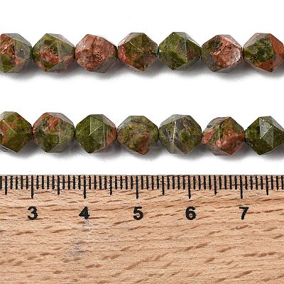 Natural Unakite Beads Strands G-Z119-A31-02-1