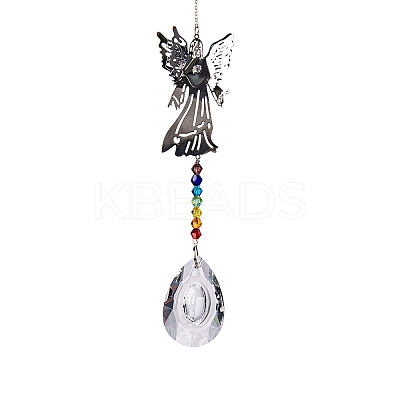 Glass Teardrop Pendant Decorations LS-PW-WG80988-02-1