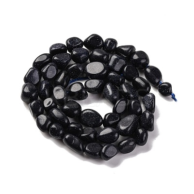 Synthetic Blue Goldstone Beads Strands LS-G-G146-A35-01-1