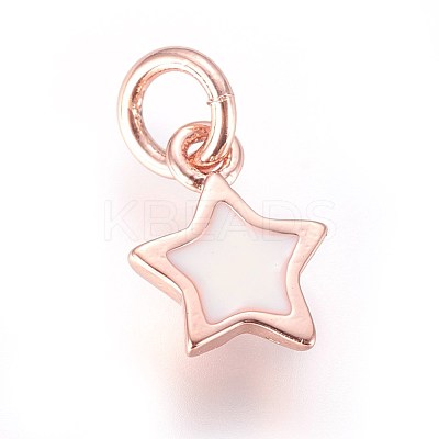 Enamel Brass Charms KK-G364-18-1