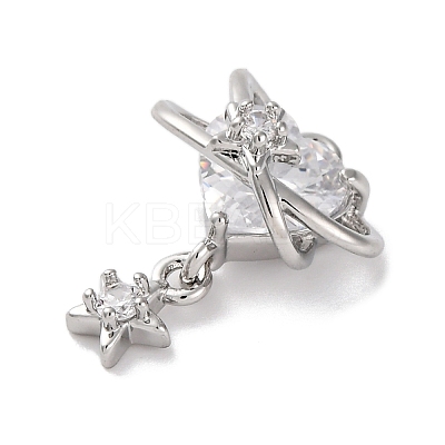 Brass Micro Pave Cubic Zirconia Pendants KK-U042-12P-1