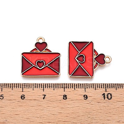 Valentine's Day Theme Alloy Enamel Pendants ENAM-T020-50J-01-1
